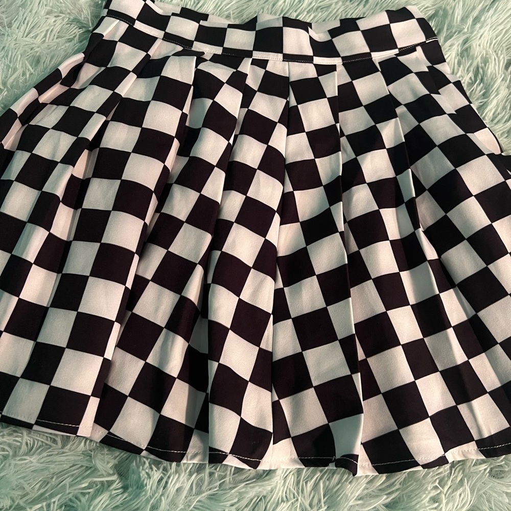 Checkered skirt Shein